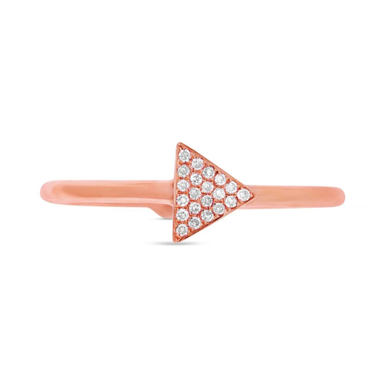 0.08ct 14k Rose Gold Diamond Lady's Ring Size 5