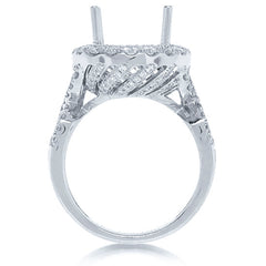 1.15ct 18k White Gold Diamond Semi-mount Ring