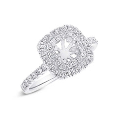 0.75ct 14k White Gold Diamond Semi-mount Ring