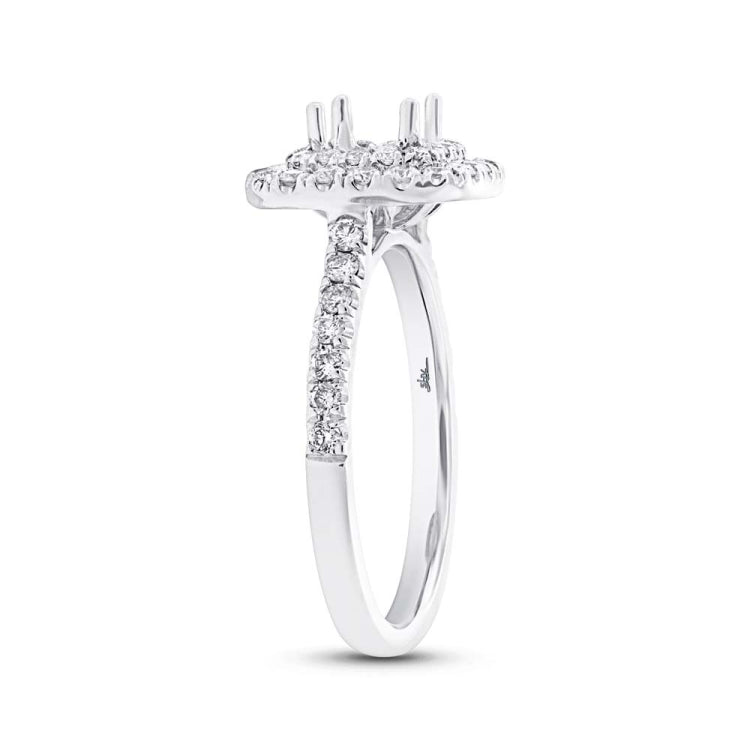 0.75ct 14k White Gold Diamond Semi-mount Ring