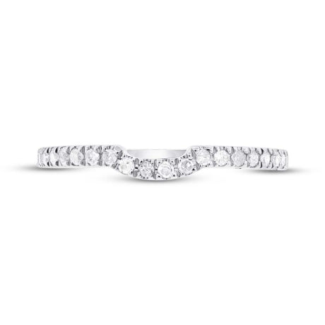 0.19ct 14k White Gold Diamond Shadow Band Size 5.25