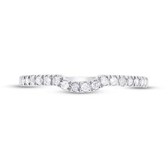 0.19ct 14k White Gold Diamond Shadow Band Size 5.25