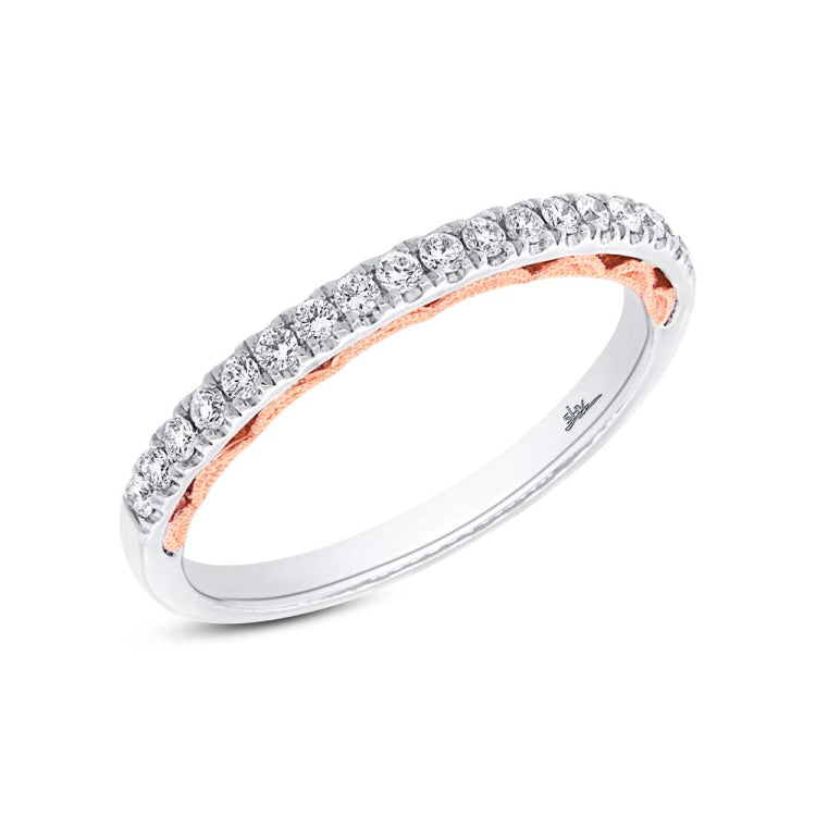 0.25ct 14k Two-tone Rose Gold Diamond Lady's Band