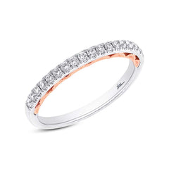 0.25ct 14k Two-tone Rose Gold Diamond Lady's Band