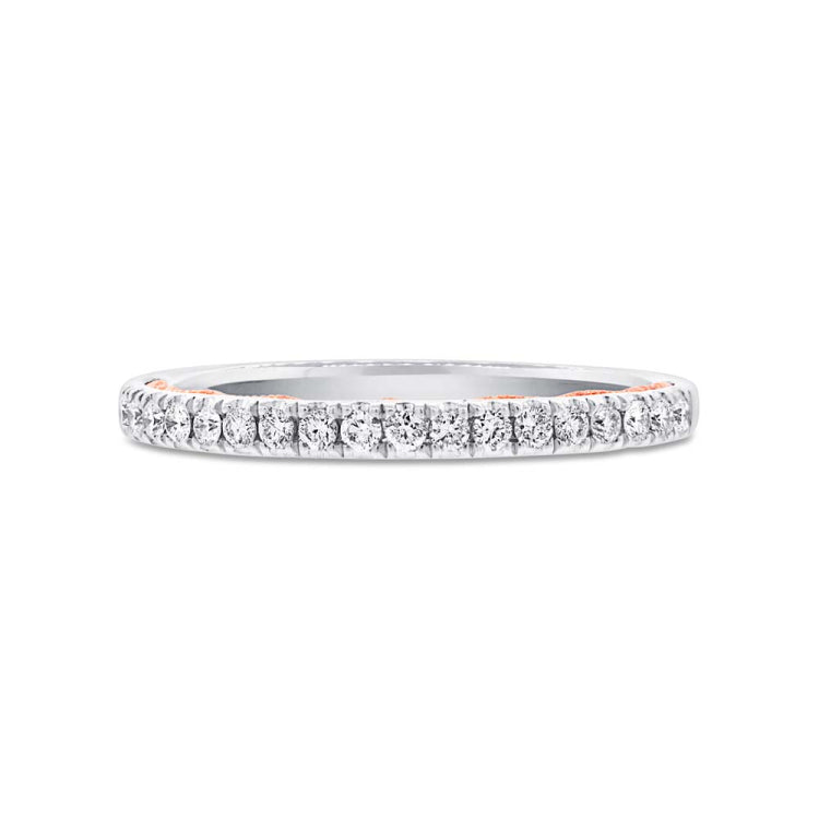 0.25ct 14k Two-tone Rose Gold Diamond Lady's Band