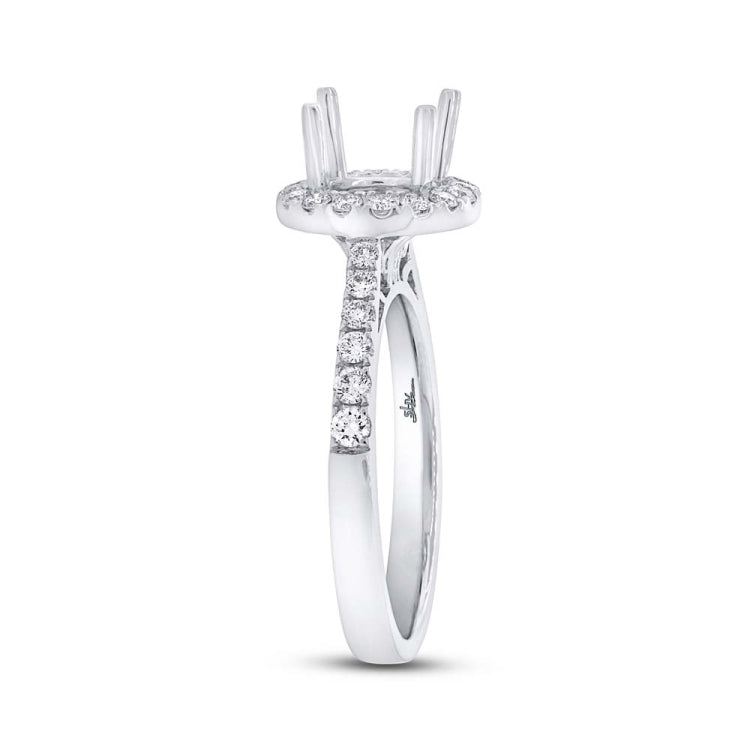 0.52ct 14k White Gold Diamond Semi-mount Ring