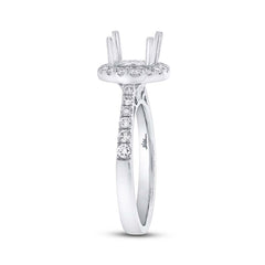 0.52ct 14k White Gold Diamond Semi-mount Ring