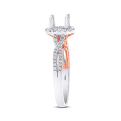 0.32ct 14k Two-tone Rose Gold Diamond Semi-mount Ring