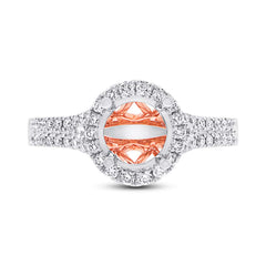 0.49ct 14k Two-tone Rose Gold Diamond Semi-mount Ring