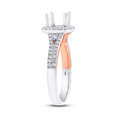 0.49ct 14k Two-tone Rose Gold Diamond Semi-mount Ring