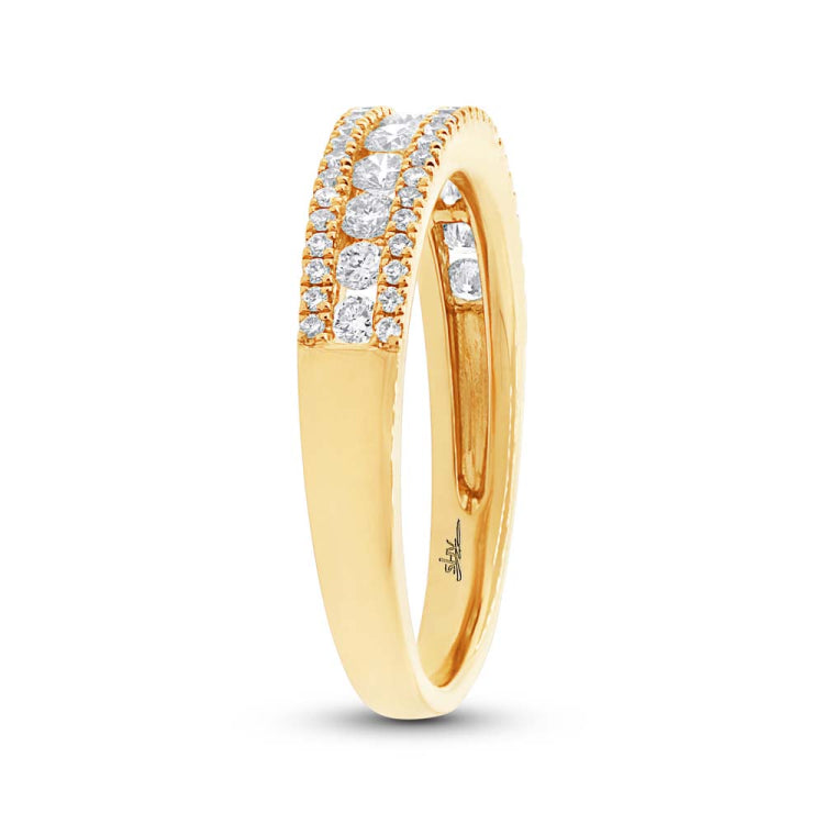 0.65ct 14k Yellow Gold Diamond Lady's Band