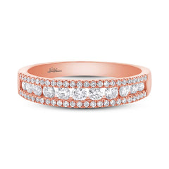 0.65ct 14k Rose Gold Diamond Lady's Band