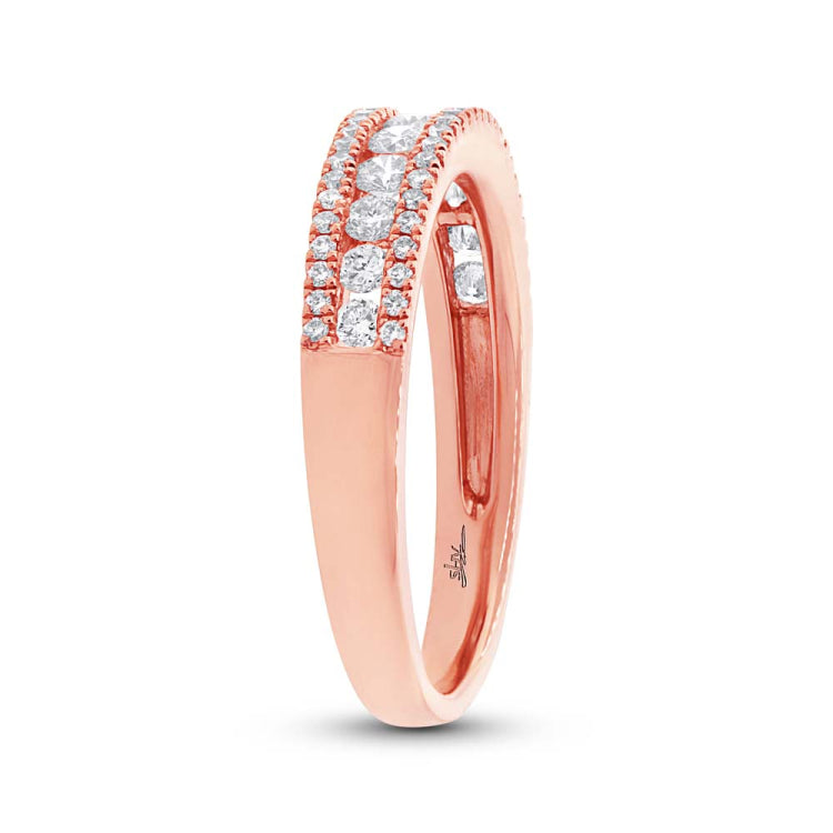 0.65ct 14k Rose Gold Diamond Lady's Band
