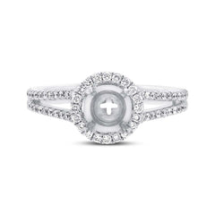 0.55ct 18k White Gold Diamond Semi-mount Ring