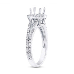 0.55ct 18k White Gold Diamond Semi-mount Ring
