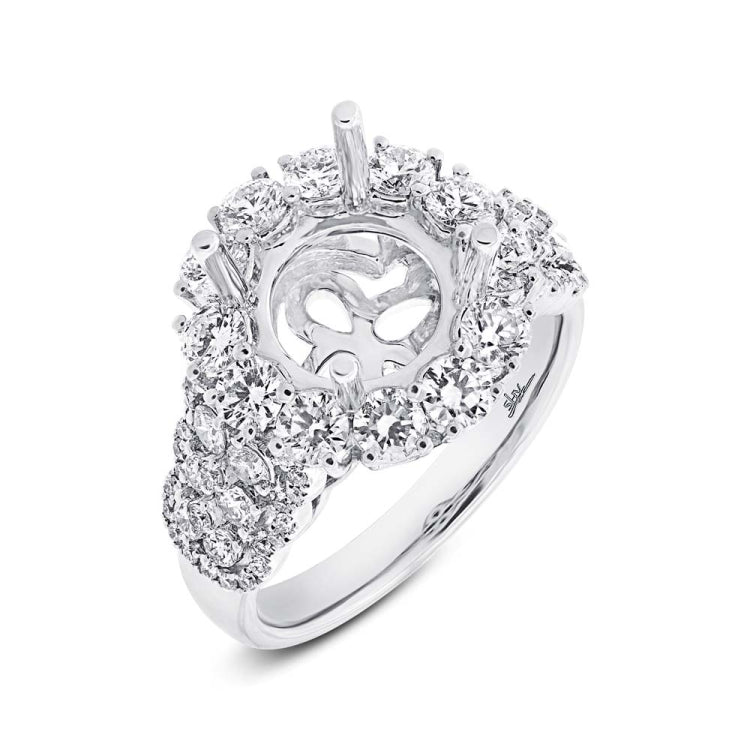 1.61ct 18k White Gold Diamond Semi-mount Ring
