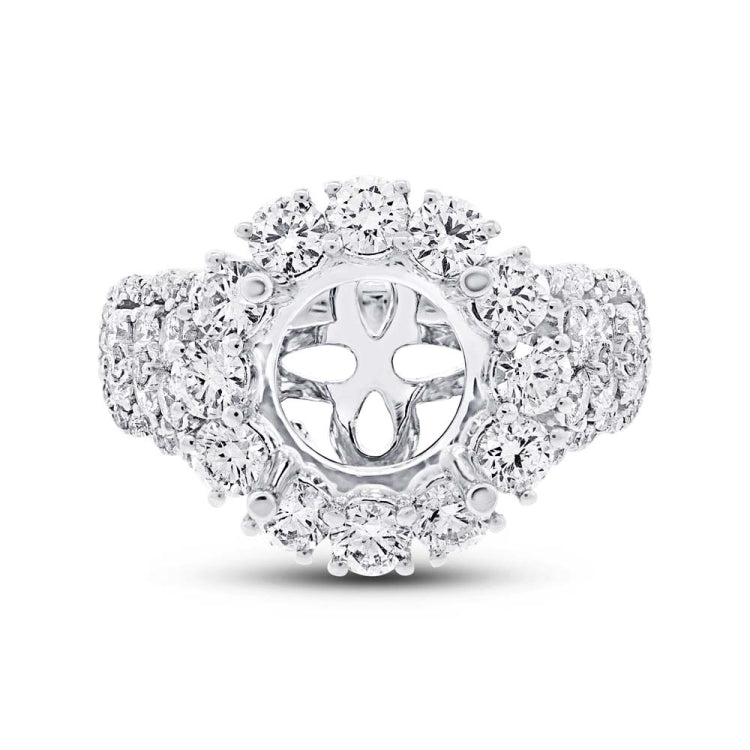 1.61ct 18k White Gold Diamond Semi-mount Ring