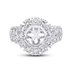 1.61ct 18k White Gold Diamond Semi-mount Ring