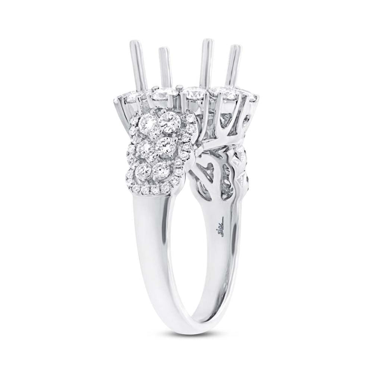 1.61ct 18k White Gold Diamond Semi-mount Ring