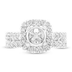 1.25ct 14k White Gold Diamond Semi-mount Ring 2-pc