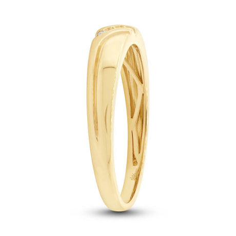 0.04ct 14k Yellow Gold Diamond Men's Band Size 9.5