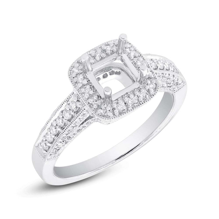 0.50ct 14k White Gold Diamond Semi-mount Ring