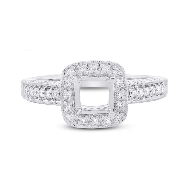 0.50ct 14k White Gold Diamond Semi-mount Ring