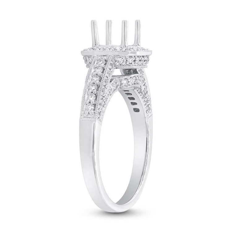 0.50ct 14k White Gold Diamond Semi-mount Ring