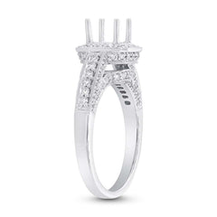 0.50ct 14k White Gold Diamond Semi-mount Ring