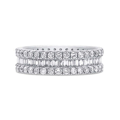 2.03ct 18k White Gold Diamond Eternity Band Size 6.5