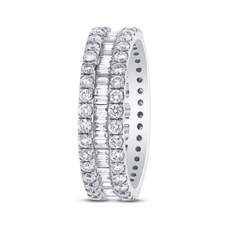2.03ct 18k White Gold Diamond Eternity Band Size 6.5