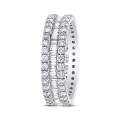 2.03ct 18k White Gold Diamond Eternity Band Size 6.5