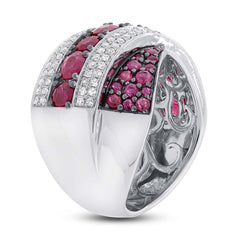 0.57ct Diamond & 2.36ct Ruby 14k White Gold Ring