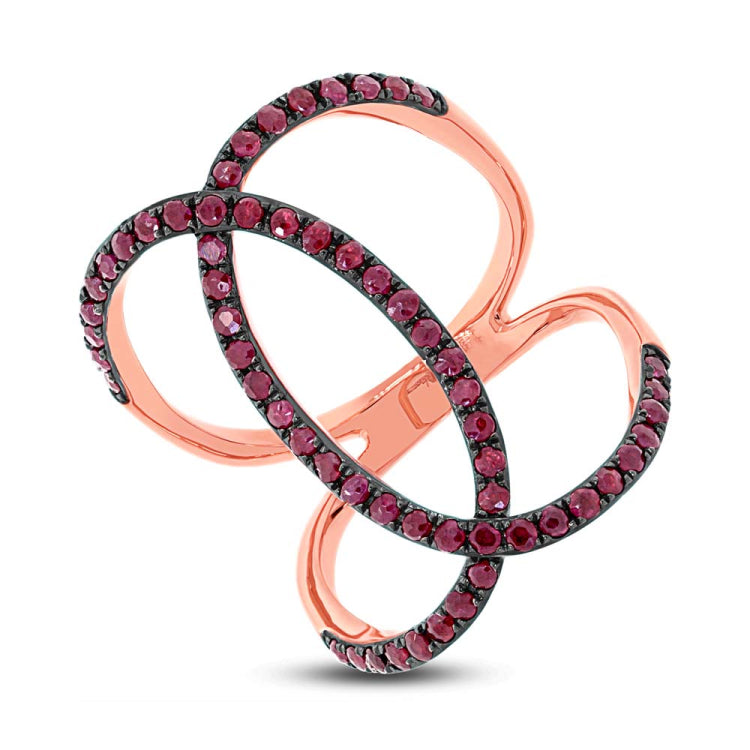 1.00ct Ruby 14k Rose Gold Lady's Ring