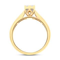 1.04ct 14k Yellow Gold Diamond Wedding Set Princess Cut