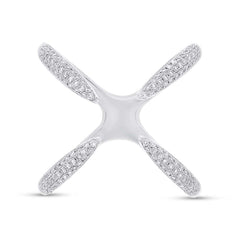 0.40ct 14k White Gold Diamond Claw Ring Size 6