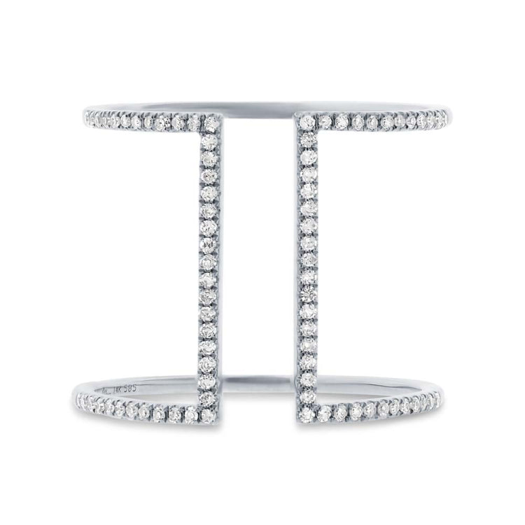 0.22ct 14k White Gold Diamond Lady's Ring Size 6