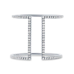 0.22ct 14k White Gold Diamond Lady's Ring Size 6