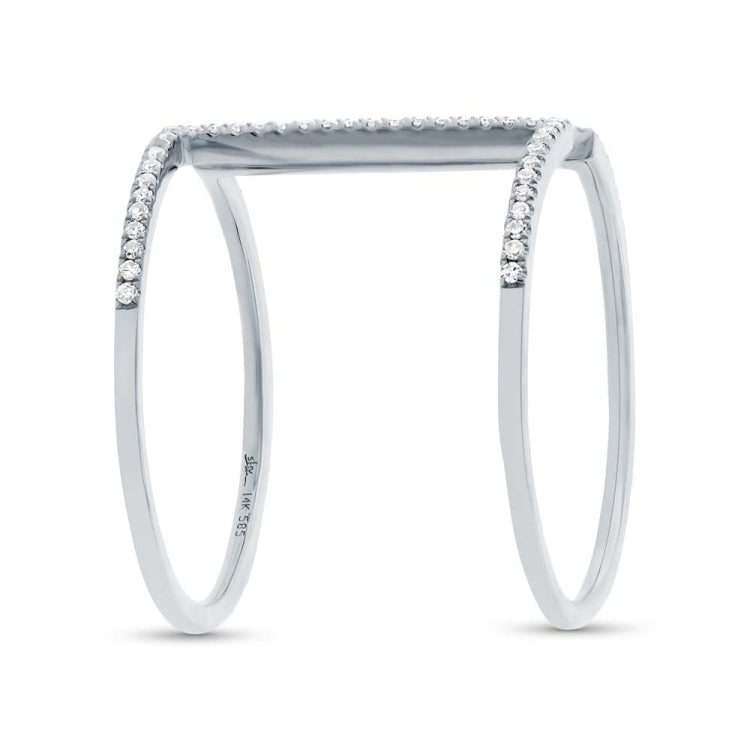 0.22ct 14k White Gold Diamond Lady's Ring Size 6