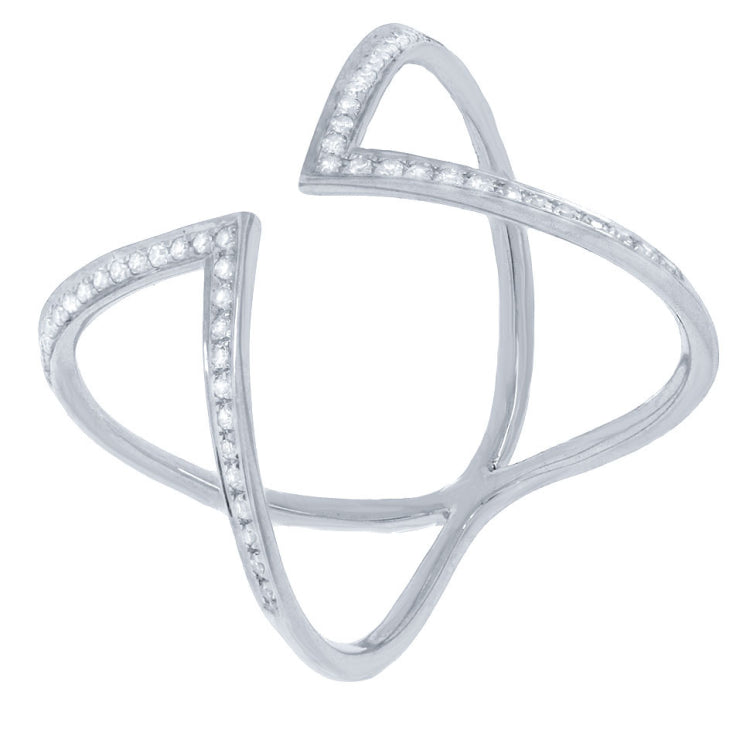 0.17ct 14k White Gold Diamond Lady's Ring Size 6