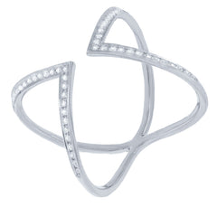 0.17ct 14k White Gold Diamond Lady's Ring Size 6