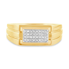 0.14ct 14k Yellow Gold Diamond Men's Ring