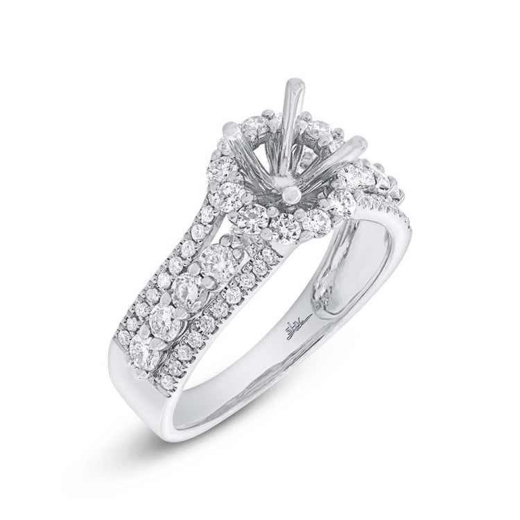 1.12ct 14k White Gold Diamond Semi-mount Ring