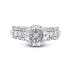1.12ct 14k White Gold Diamond Semi-mount Ring