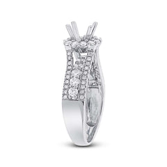 1.12ct 14k White Gold Diamond Semi-mount Ring
