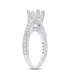 1.40ct 18k White Gold Diamond Semi-mount Ring Size 7.5