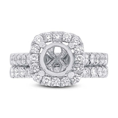 1.25ct 14k White Gold Diamond Semi-mount Ring 2-pc