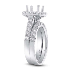 1.25ct 14k White Gold Diamond Semi-mount Ring 2-pc