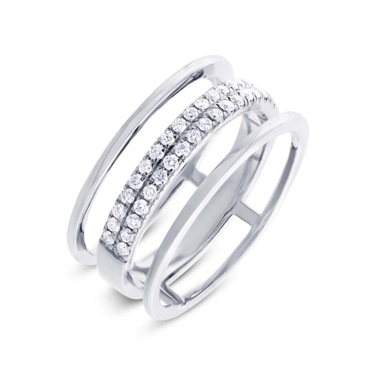 0.34ct 14k White Gold Diamond Lady's Ring Size 10