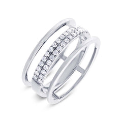 0.34ct 14k White Gold Diamond Lady's Ring Size 10